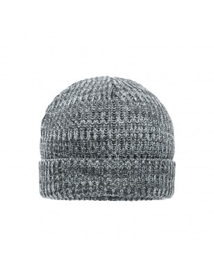 Melange beanie with brim