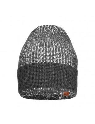 Melange knitted hat in fashionable rib-design