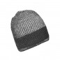 Melange knitted hat in fashionable rib-design