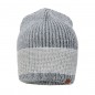 Melange knitted hat in fashionable rib-design