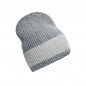 Melange knitted hat in fashionable rib-design