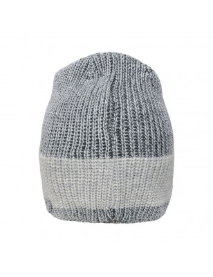 Melange knitted hat in fashionable rib-design