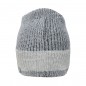 Melange knitted hat in fashionable rib-design