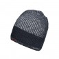 Melange knitted hat in fashionable rib-design