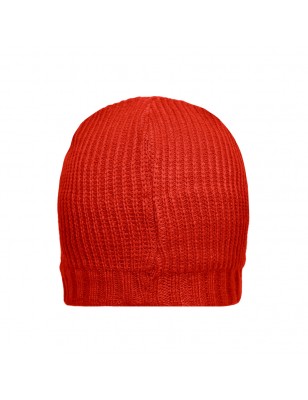 Knitted beanie in rib-design