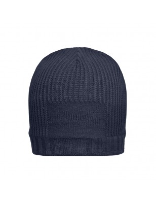 Knitted beanie in rib-design