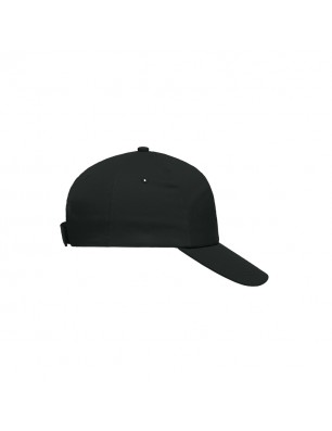 Promo cap with flap-lamination in front panel