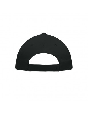 Promo cap with flap-lamination in front panel