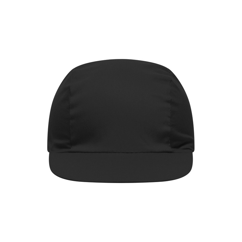 Promo cap with vertical panel and elastic band