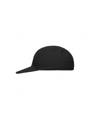 Promo cap with vertical panel and elastic band