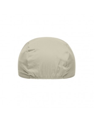 Promo cap with vertical panel and elastic band