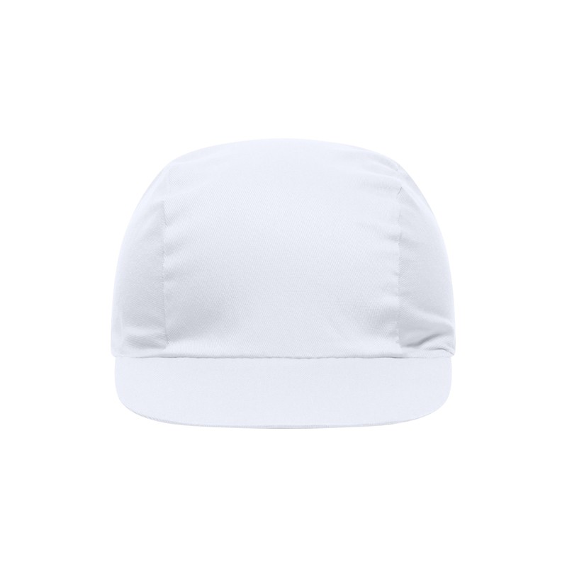 Promo cap with vertical panel and elastic band