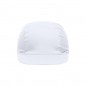 Promo cap with vertical panel and elastic band