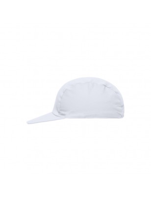 Promo cap with vertical panel and elastic band