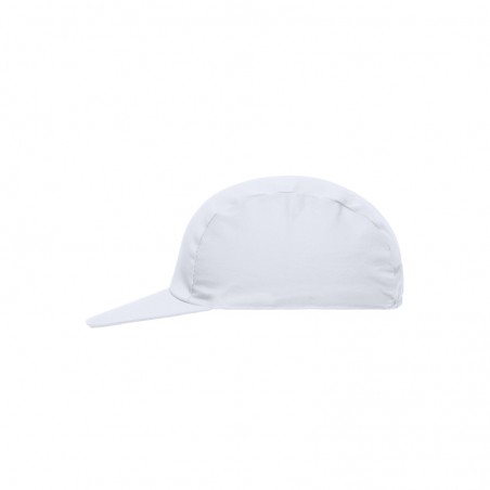 Promo cap with vertical panel and elastic band