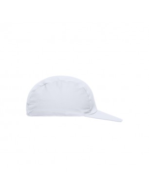 Promo cap with vertical panel and elastic band