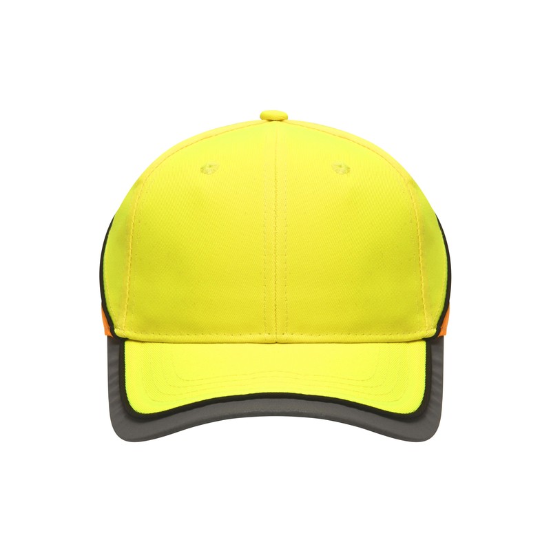 Functional 6 panel cap in loud neon colours