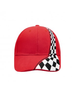 High-quality 6 panel cap in attractive racing look