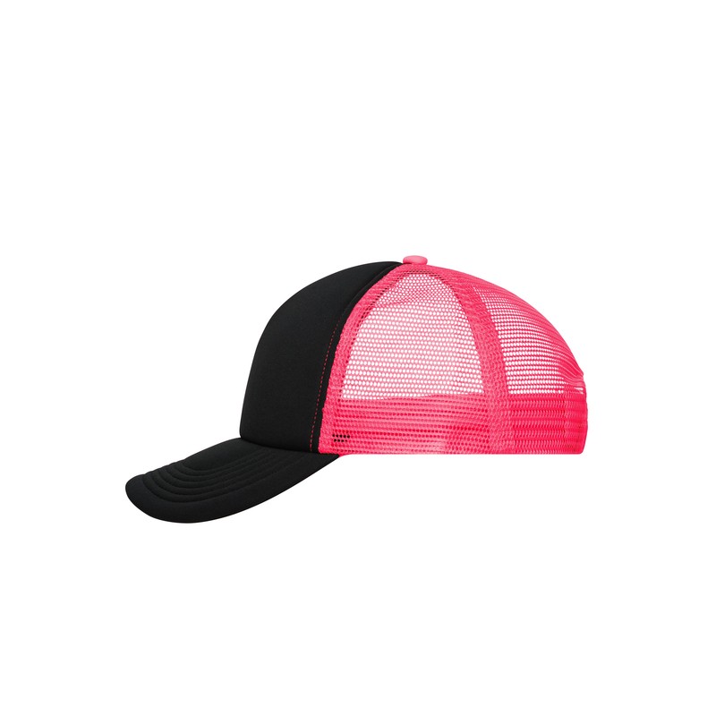 Trendy 5 panel mesh cap in many colour combinations