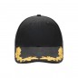 Special cap with embroidery "oak leaves" in lurex on the peak