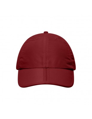 Foldable 6 panel cap made of soft microfibre