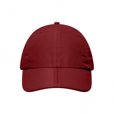 Foldable 6 panel cap made of soft microfibre