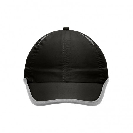 Sporty 6 panel cap made of microfibre for all weather conditions