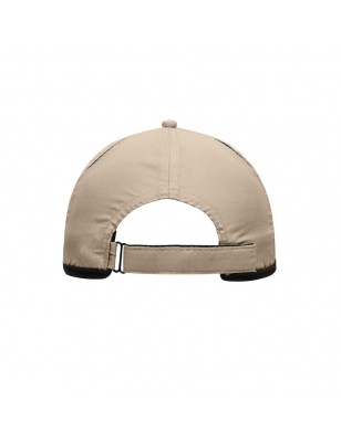 Sporty 6 panel cap made of microfibre for all weather conditions