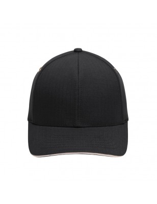 6 panel sandwich cap with a slightly textured surface