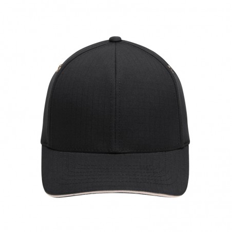 6 panel sandwich cap with a slightly textured surface