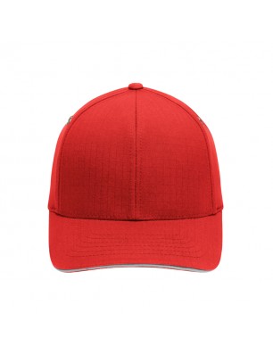 6 panel sandwich cap with a slightly textured surface