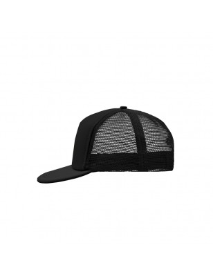 5 panel mesh cap with flat peak