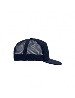 5 panel mesh cap with flat peak