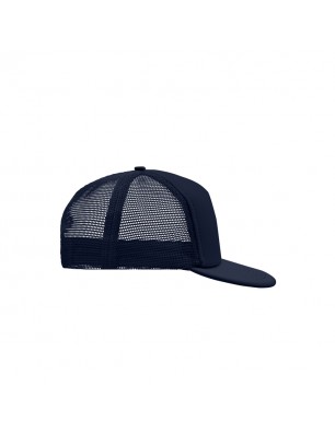 5 panel mesh cap with flat peak