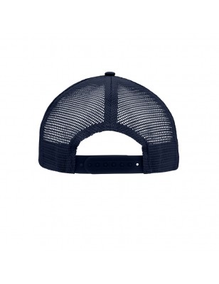 5 panel mesh cap with flat peak