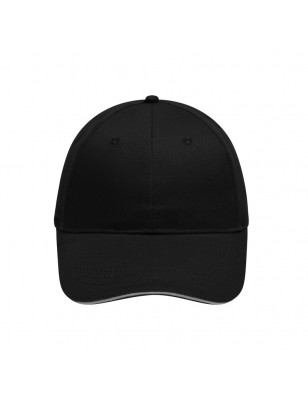 6 panel sandwich cap with brushed surface