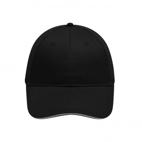 6 panel sandwich cap with brushed surface