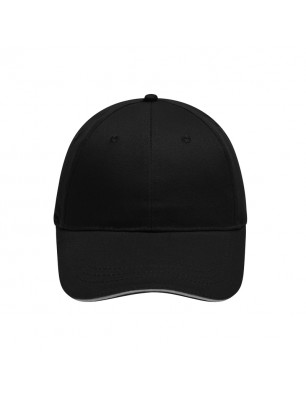 6 panel sandwich cap with brushed surface