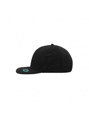 6 panel cap with flat peak