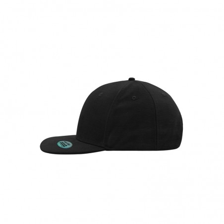 6 panel cap with flat peak