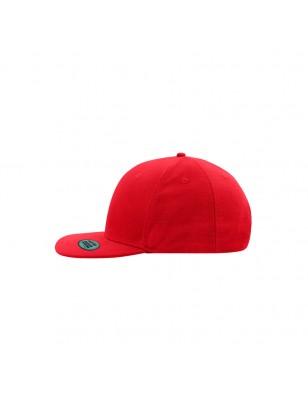 6 panel cap with flat peak