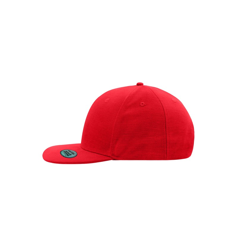 6 panel cap with flat peak