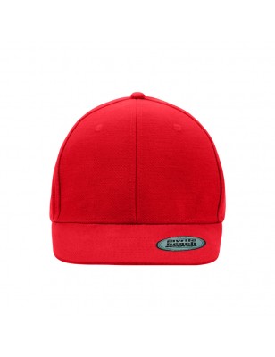 6 panel cap with flat peak