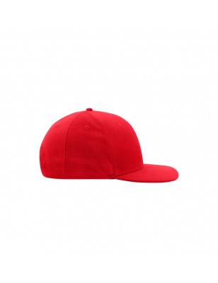 6 panel cap with flat peak