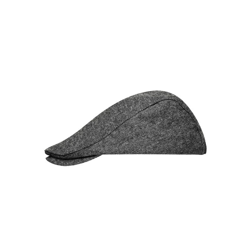 Flat beanie with concealed peak