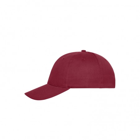 6 panel cap with unbrushed surface