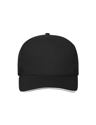 5 panel cap with unbrushed surface