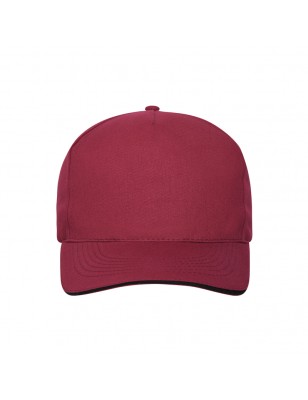 5 panel cap with unbrushed surface