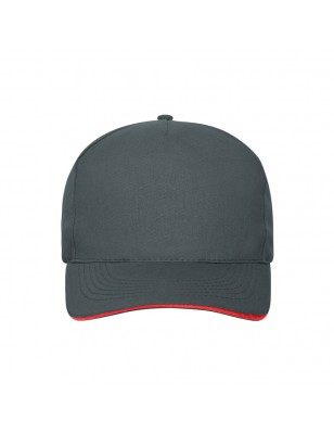 5 panel cap with unbrushed surface