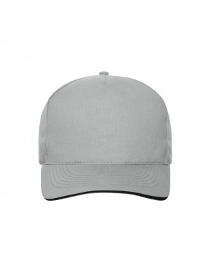 5 panel cap with unbrushed surface